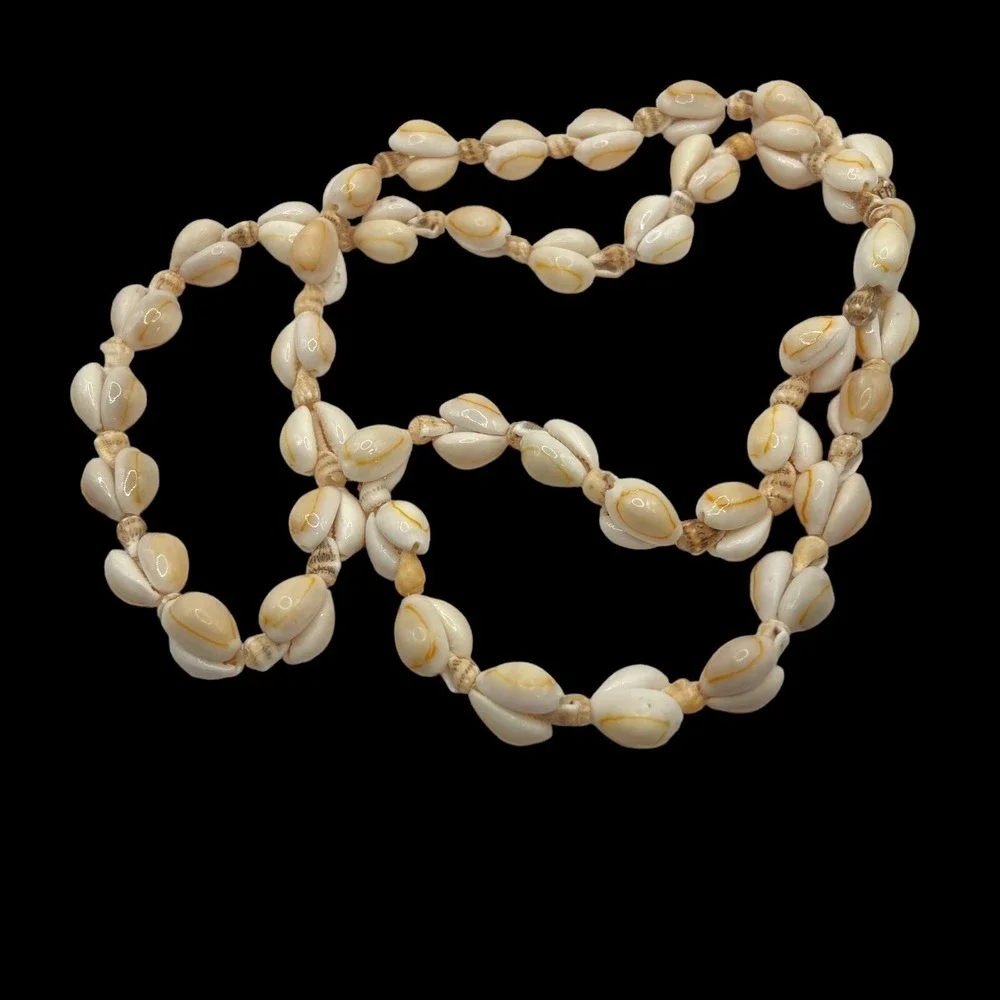 Cowrie Shell‎ Necklaces Lot of 3 Vintage Beach Surfer Retro